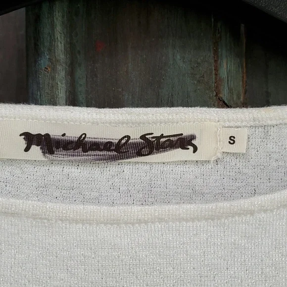 Michael Stars Ruched Bodycon Midi Dress in White, Size Small, NWOT - Picture 5 of 9